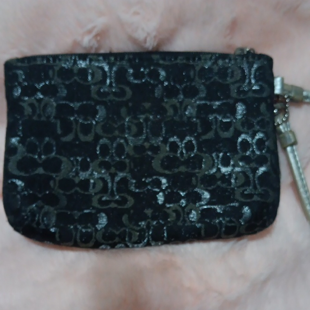 Coach Black and Silver Wristlet - Picture 3 of 4